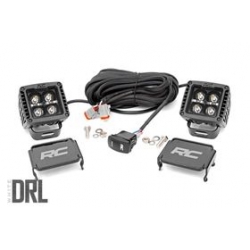 Reflektory Para LED CREE 2" Kwadratowe Black Series DRL Biały Rough Country