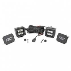 Lampy LED 2" kwadratowe Black Series Rough Country - Jeep Wrangler JL