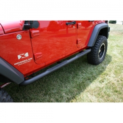 3″ progi rurowe boczne, czarne teksturowane , 07-17 Jeep Wrangler Unlimited JKU 4 drzwiowy
