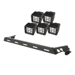 3” kwadratowe lampy LED z mocowaniem – zestaw 5 sztuk, Jeep Wrangler JK