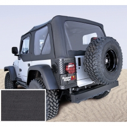 XHD Miękki dach, Black, Tinted Windows, Jeep Wrangler TJ