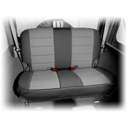 Neoprenowe pokrowce na tylne fotele, Czarno Szare, Jeep Wrangler JK