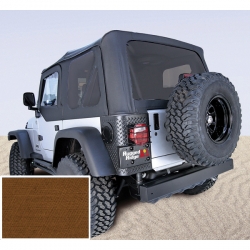 XHD Miękki dach , Tan, Tinted Windows, Jeep Wrangler TJ