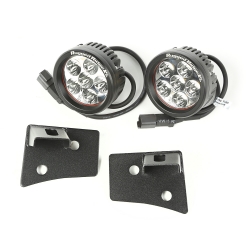 Zestaw oświetlenia, mocowanie na podszybiu, czarne teksturowane, 2 okrągłe lampy LED 3.5″,Jeep Wrangler JK