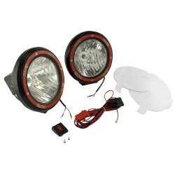 7″ okrągłe lampy HID - zestaw, Czarny