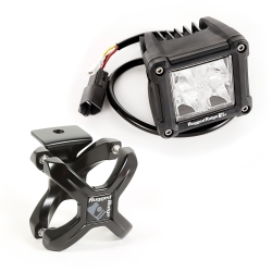 Oświetlenie z mocowaniem, kwadratowa lampa LED Dual CUBE, uchwyt X-Clamp, 1 zestawy , do rur 2.25″-3″, czarny