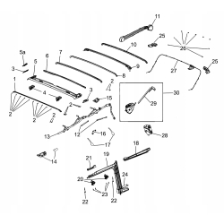 Ramka drzwi soft top 18-20 Jeep Wrangler JL 2D 68251570AE