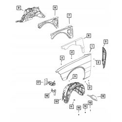 Błotnik przedni lewy DODGE CHALLENGER MOPAR 68275471AA