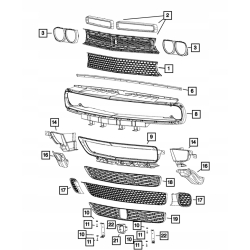 Atrapa grill ramka DODGE CHALLENGER HEMI SRT 2015 68258750AC