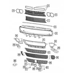 Ramka reflektora lewa DODGE CHALLENGER 15-23 68259053AB