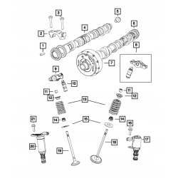 Zestaw 1x dźwigienka 1x samoregulator JEEP CHRYSLER DODGE 5047883AC 5047896AD