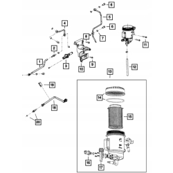 Filtr paliwa separator wody MOPAR RAM 6.7L L6 DIESEL 68157291AA 68436631AA