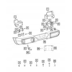 Chlapacz boczek plastik zderzaka prawy WRANGLER JL 18+ SPORT 68349680AD