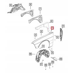 Błotnik prawy przedni DODGE CHALLENGER 2018-2023 68320400AB
