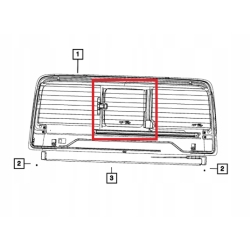Szyba tylna środkowa szkło okno tył JEEP GLADIATOR JT 20+ 68439666AA
