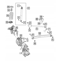 Izolator sprężyny prawy przód JEEP WRANGLER JL 18+ 68342250AC