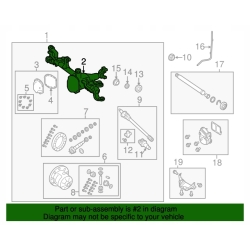 Most przedni obudowa Wrangler JL Rubicon M210 Wide 68585436AA GRUBY