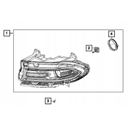 Lampa reflektor prawy przód DODGE CHARGER 15-18 68214398AI