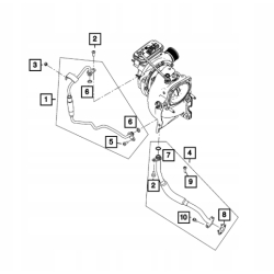 Rurka rura przewód turbiny JEEP WRANGLER JL 2.0 05048756AB 68306645AC