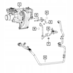 Rurka przewód turbiny JEEP WRANGLER JL 18+ 2.0 04893763AE