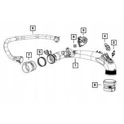 Wąż przewód rurka do dolotu filtra JEEP WRANGLER JL 18+ 2.0 05281827AD