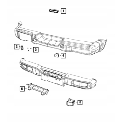 Lampa przeciwmgielna tylna lewa tył lewy JEEP WRANGLER JL 18+ EU 68633937AA
