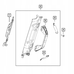Listwa osłona słupka A lewa JEEP WRANGLER JL GLADIATOR JT 24+ 7UF41TX7AA