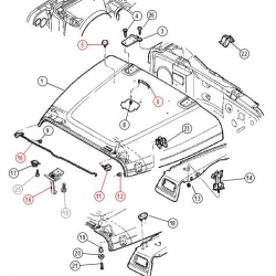 Uchwyt Pręta Maski Mopar Jeep Wrangler  JK