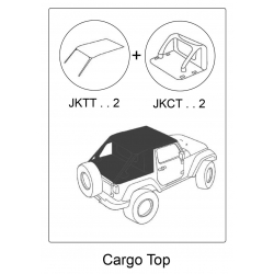 Kompletny Dach Cargo Top - Jeep Wrangler JK 2 Drzwi