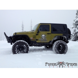 Osłony boczne Brawler Rockers czarne stalowe POISON SPYDER - Jeep Wrangler JK