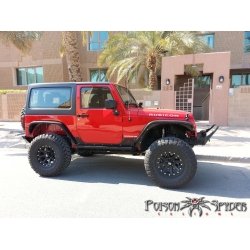 Osłony boczne Brawler Rockers czarne stalowe POISON SPYDER - Jeep Wrangler JK