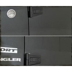 Komplet zawiasów drzwi SMITTYBILT czarne - Jeep Wrangler JK