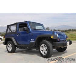 Osłony boczne Brawler Rockers czarne stalowe POISON SPYDER - Jeep Wrangler JK