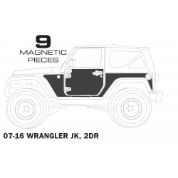 Osłony Magnetyczne Smittybilt - Jeep Wrangler JK 2 drzwi
