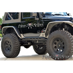 Osłony boczne ze stopniem stalowe POISON SPYDER - Jeep Wrangler JK 07-10