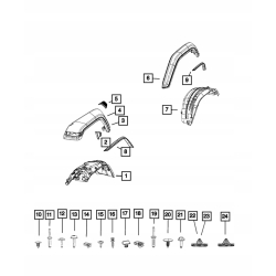 Nadkole lewe osłona pod błotnik WRANGLER SAHARA JL ALTITUDE 4xe 68469511AA