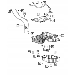 Miska olejowa silnika część stalowa WRANGLER GLADIATOR 3.0 CRD 68504392AA
