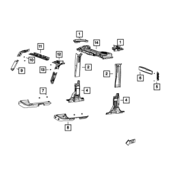 Osłona plastik listwa przedniej szyby prawa JEEP WRANGLER JK 11-18 1RG52DX9AA