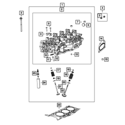 Głowica cylindra, prawa strona - Mopar (68141352AD)