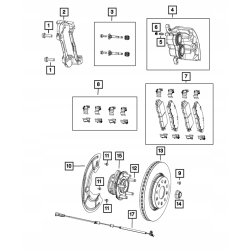 Blaszki do klocków hamulcowych JEEP WRANGLER 68456059AA