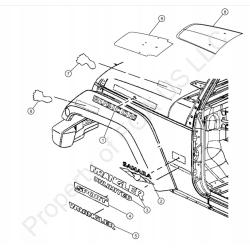 Naklejka detal błotnika srebrny WRANGLER JK 07-17 1FN59CA1AC