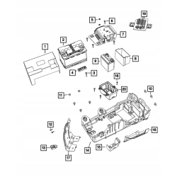Podstawa plastik pod akumlator mocowanie WRANGLER JL 18+ GLADIATOR JT 68472673AA