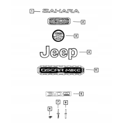 Naklejka detal błotnika JEEP LOGO WRANGLER OVERLAND 68333673AA