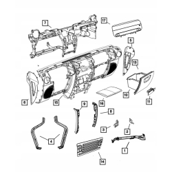 Plastik deski boczny lewy JEEP WRANGLER JK 2007-10 5KF23XDVAB