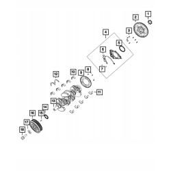 Koło pasowe wału korbowego WRANGLER JL 2.0T 18+ CHEROKEE 2.0T 19+ 4893571AB