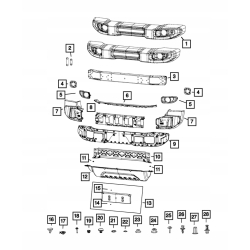Osłona pod zderzak przedni metal WRANGLER JL 18+ 68414000AA
