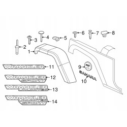 Poszerzenie prawe przednie WRANGLER JL USA SPORT 6AD70RXFAH
