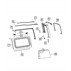 Panel szyba tylna hard top sky top WRANGLER JL 18+ 6NY37TZZAA