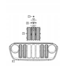 Grill / atrapa - mocowanie kamery GLADIATOR WRANGLER 68396526AB