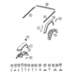 Poszerzenie lewe tylne JEEP GLADIATOR JT USA STRUK 6JX39RXFAD